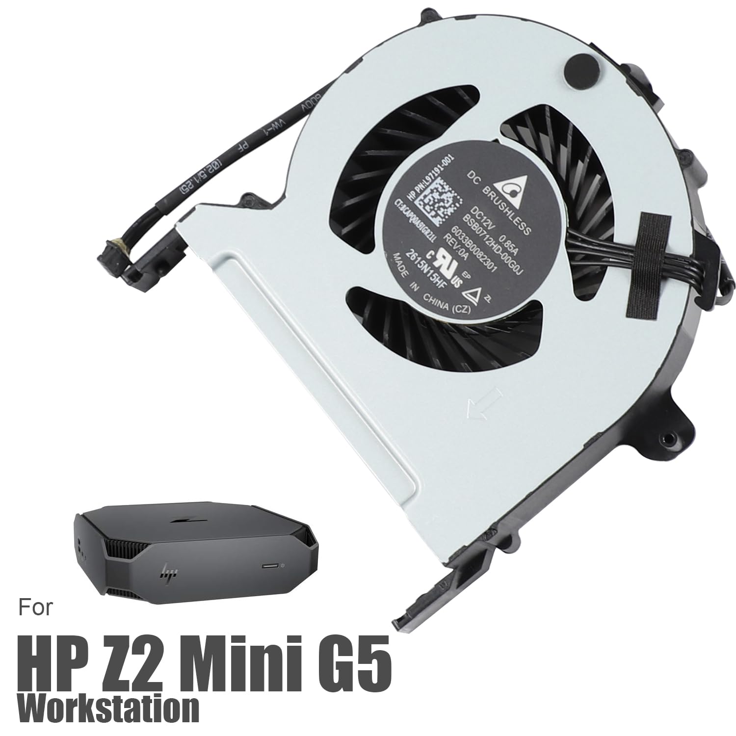 GPU Cooling Fan for HP Z2 Mini G5 Desktop Workstation L97191-001 BSB0712HD-00G0J 6033B0082301 DC12V 0.85A