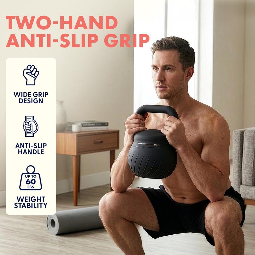 Squatz Soft Kettlebell zestaw 7, 9 i 11 kg z antypoślizgowym uchwytem