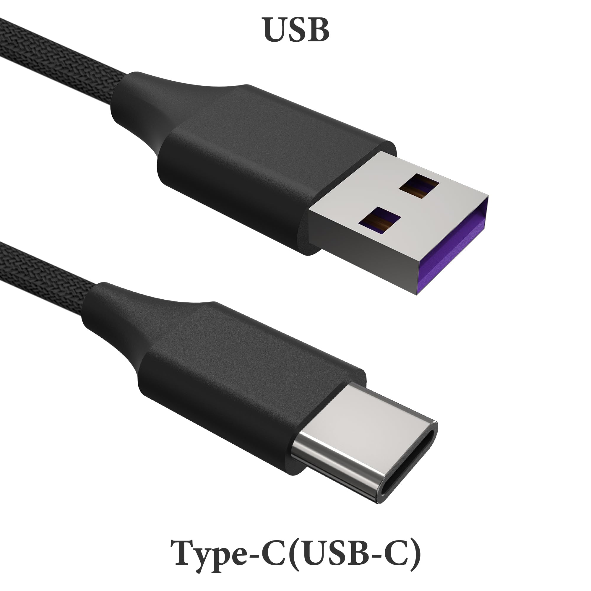 Geekria USB Headphones Cloth Braided Fast Charger Cable Compatible with Sony WH-1000XM5 WH-1000XM4 ULT WEAR WH-XB920N WH-XB910N CH710N, USB to USB-C Replacement Charging Cord (4ft/120cm)