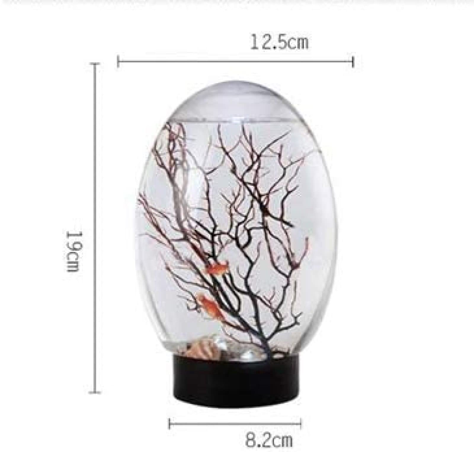 Aquatic Ecosystem Mini aquarium de bureau fermé pour poissons et crevettes avec base LED autosuffisant pour la maison ou le bureau
