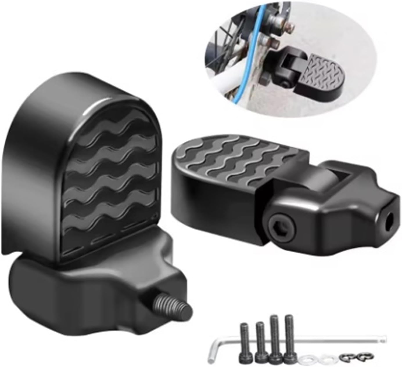 Bicycle Foot Pegs Electric Mountain Bicycle Folding Footrest Bike Pedals Strong Load Capacity Foot Pegs Cycling Accessories for MTB,BMX,Cruisers& E-Bikes for Riding