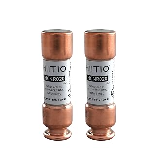 250Vac/150Vdc 20A Time Delay Fuse, RK5 Cartridge Fuse, Class R, Fusetron Dual Element Time-Delay Current Limiting Class UL Listed Replacement for FRN-R-20 for ECNR20 Pack of 2