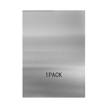 430 Stainless Steel Metal Plate, Suitable for Magnetic Installation Plate Walls, Suitable for Metal Plates in processes, Kitchens, and Offices 1, 0.5mm Thick, 12 x 6 x 0.02 Inch