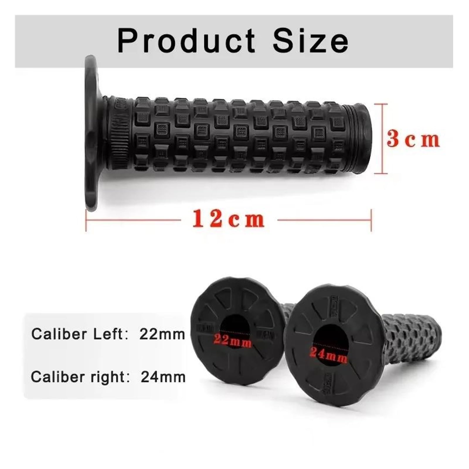 Puños De Goma para Manillar Motocicleta Dirt Bike 7/8", Compatibles con KX85 2001-2015 KX80 1990-2000