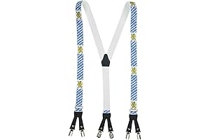German Leather Braces 6 Clips Suspenders 6 Button Holes Carnival Oktoberfest - Bavarian suspenders