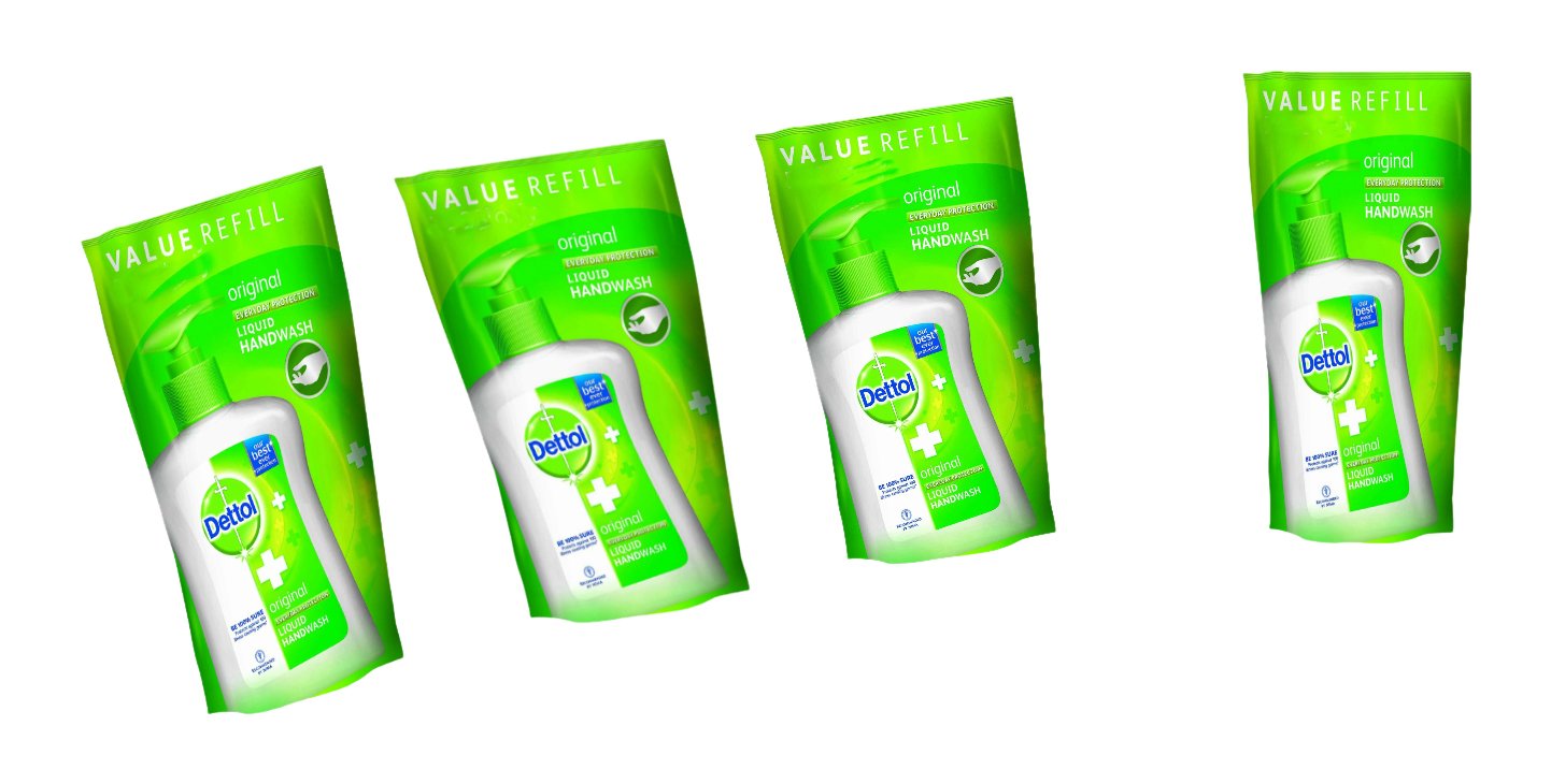 Dettol Liquid Handwash Refill Pouch, Original - 185 ml (Buy 3 Get 1)