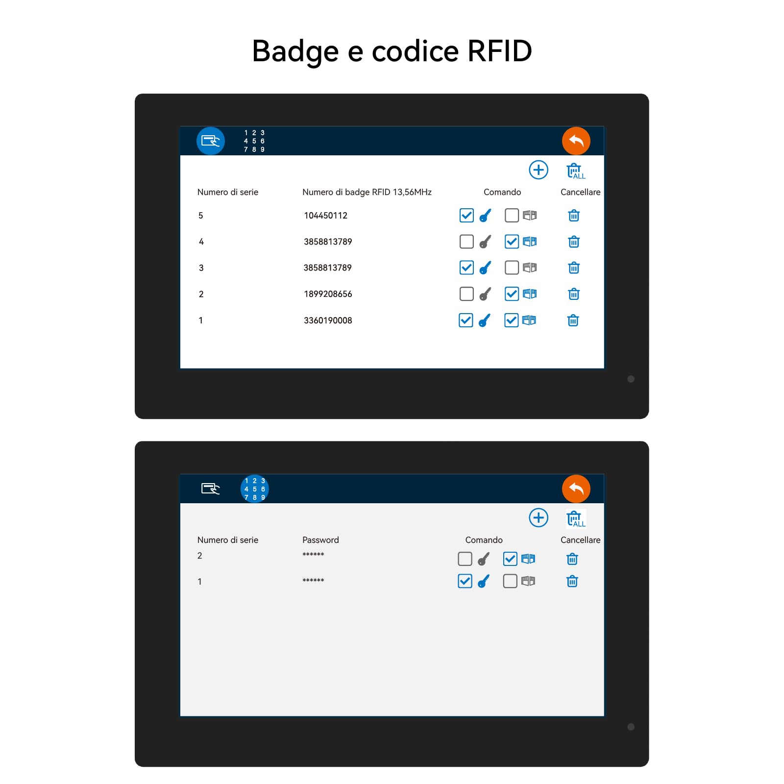 Videocitofono con monitor touch da 7 pollici, compatibile SOLO con i sistemi di videocitofonia KW02-IP7, KW06-IP7, KW02-IP10, KW07-IP7-kit 1080P