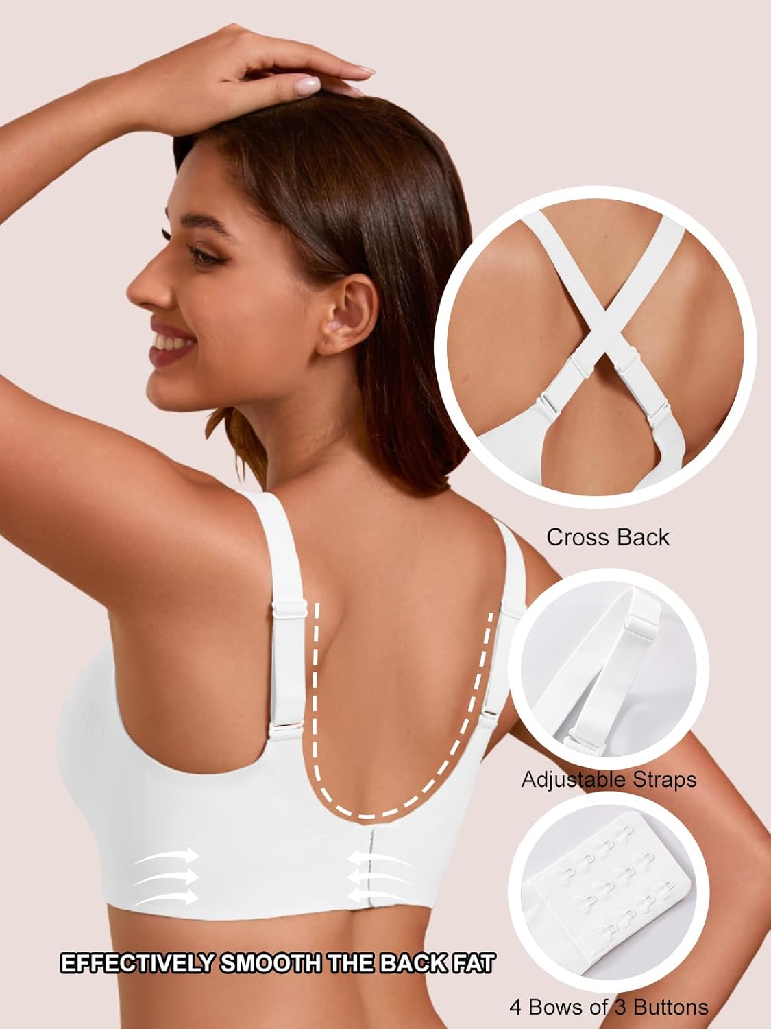 COCOMARTS Jelly Bras for Women No Underwire Full Coverage Push Up Bra Wireless Seamless Bra Comfortable Tshirt Bralettes - Image 5