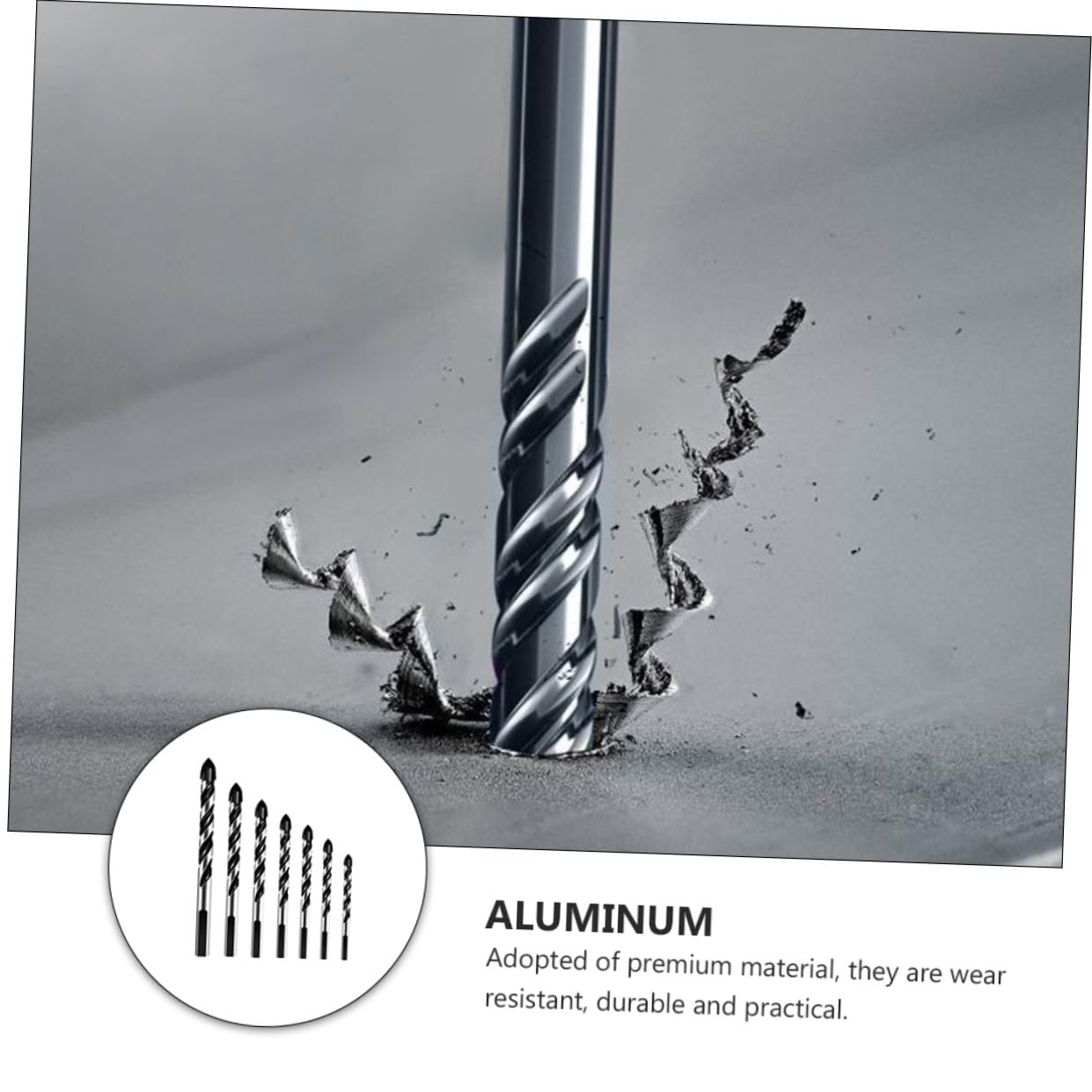 1 Set Tile and Concrete Drill Bit Hard Alloy Drilling Accessories for Electric Drills for Precise and Clean Porcelain and Masonry