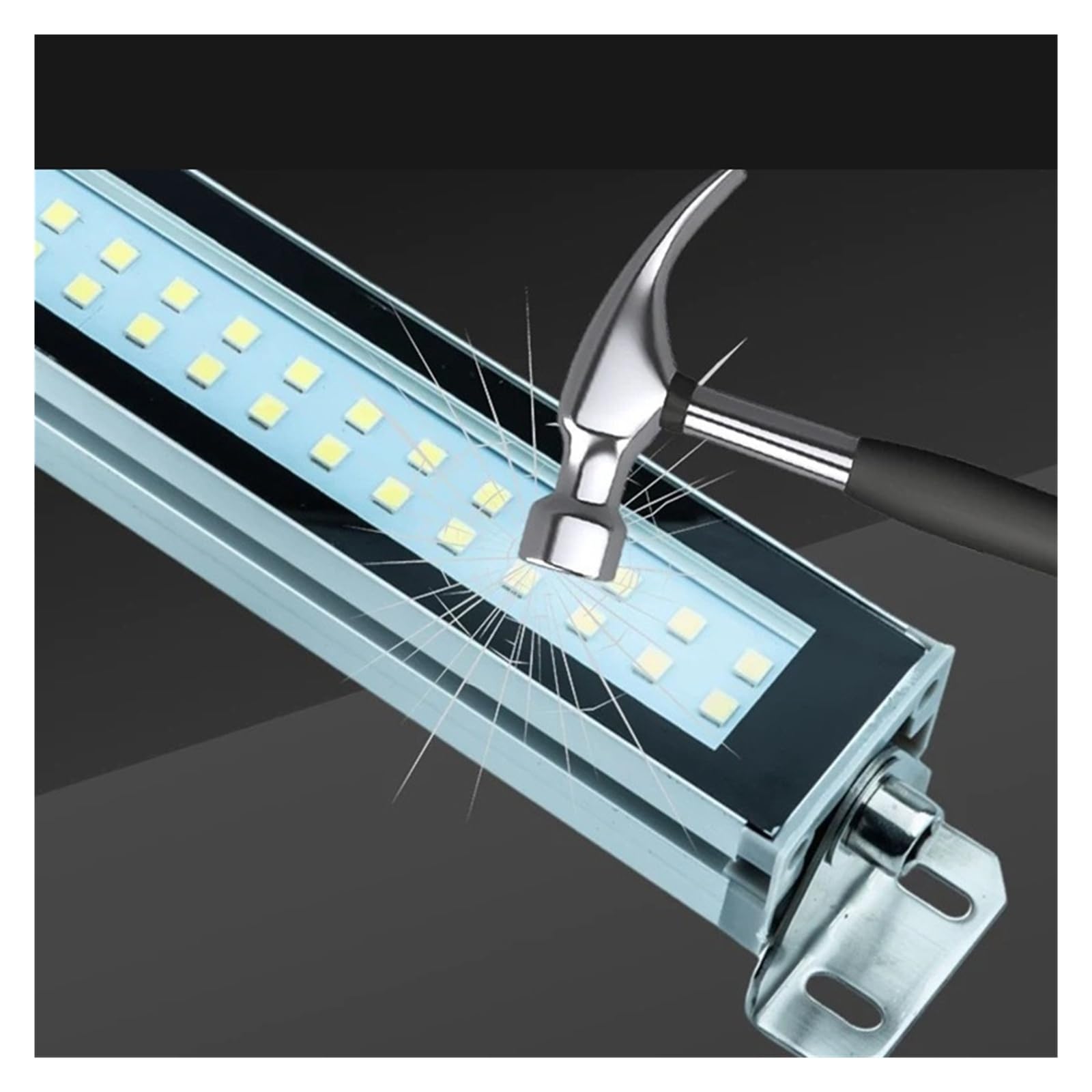 Lampe de travail à LED for machine-outil, IP66, résistante à l'huile, for tour CNC, éclairage industriel, alliage d'aluminium pour atelier/garage(53cm,100-230V)