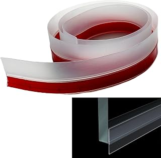 Shower Seals for Shower Enclosures - Ideal for Glass Doors Extra Thick Rubber Suitable for All Shower & Room Doors Waterproof Easy to Install Water Line Splashback