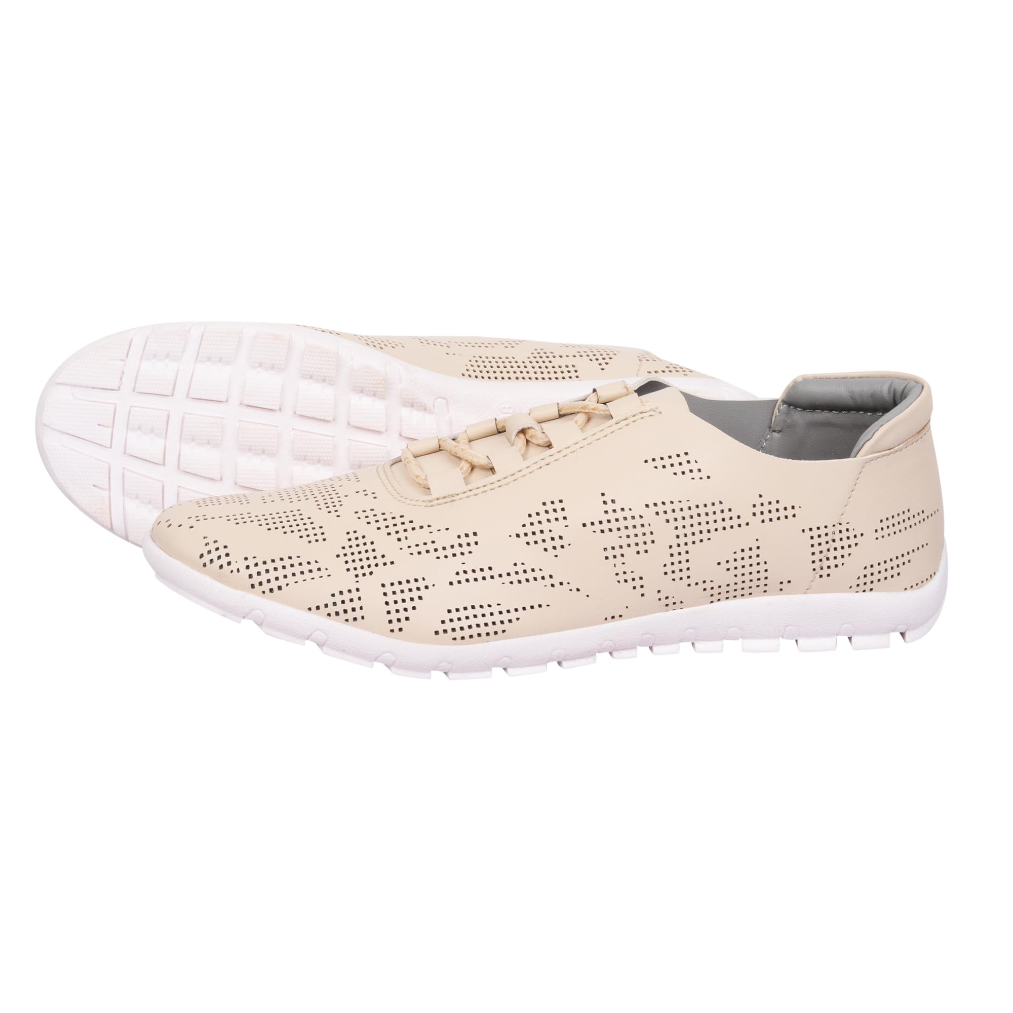 GLAM STREET Slip Resistant & Durable Shoes for Women Stylish Trendy Lightweight Sneaker Shoes - Cream Color, Size - 9 (B0CGXCWH7D) Amazon Price History, Amazon Price Tracker