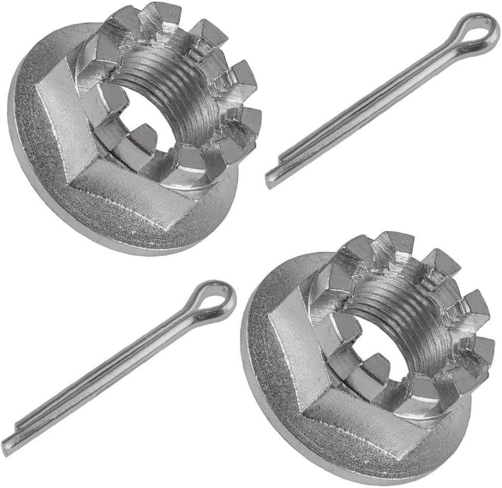 Replacement Part Set of 2 Rear Axle Castle Nuts & Pins for Honda TRX450ER 2006-2009 2012-2013