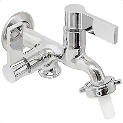 Torneira De Metal Para Maquina De Lavar E Tanque 2 Saidas - Life Metais