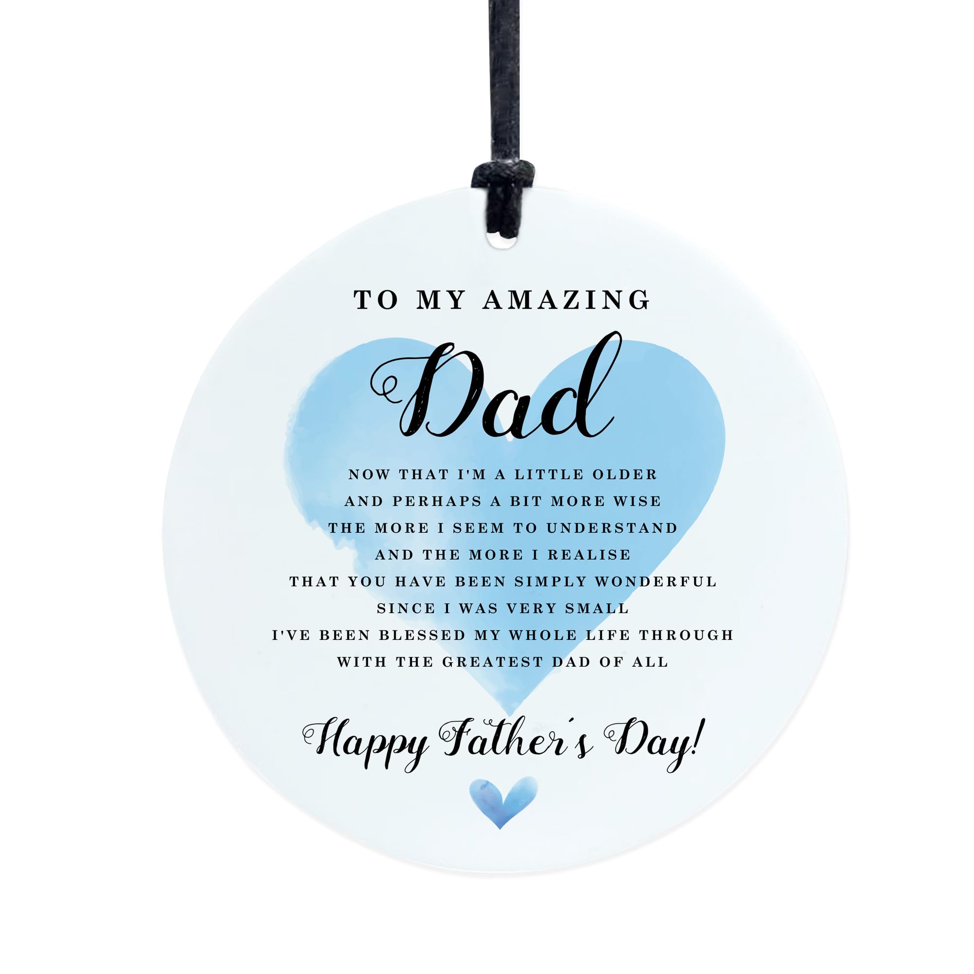 Red Ocean Fathers Day Amazing Dad Hanging Plaque Gift For Dad From Daughter Son Happy Father's Day Gifts Novelty Gift For Him Daddy