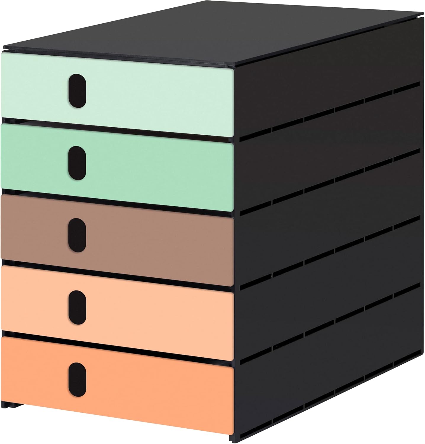 styro スティーロバル プロ レターケース 5段 A4 エモーションシリーズ (Mediterranean)