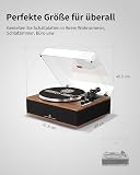 Vinyl Record Player, Vintage HiFi Bluetooth Turntable, Vinyl Player with Stereo Speakers, Built-in Phono Preamp and AT-3600L Cartridge - 7