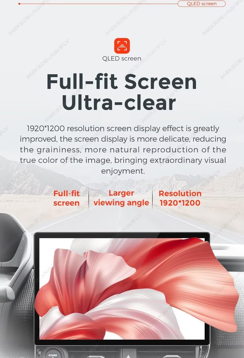 QLED screen display quality and full-fit design