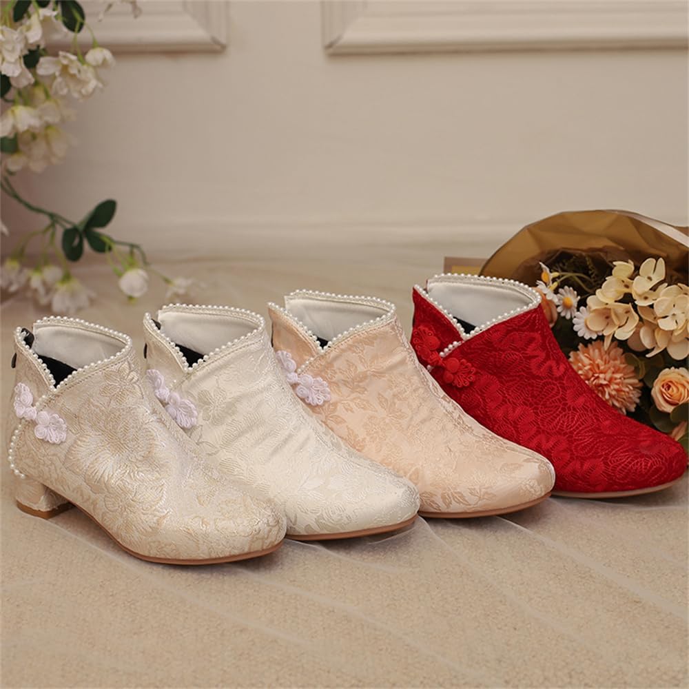 LYYSKY Women's Lace ankle boots wedding shoes .Size corresponds to the length of the sole of the foot, Refer to the size chart and product description Size US4-US15/EU34-EU48
