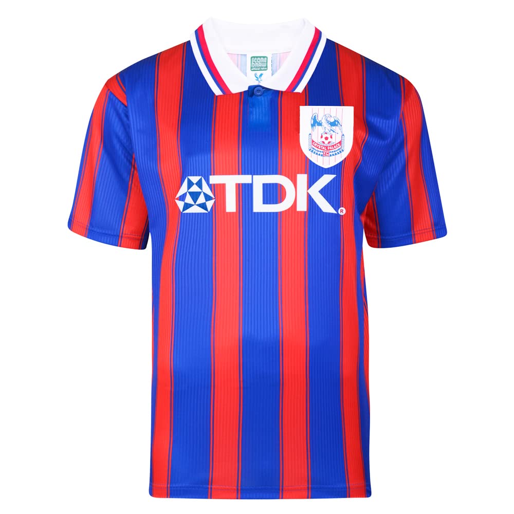 Crystal Palace 1997 Retro Football Shirt Blue/Red Small Polyester