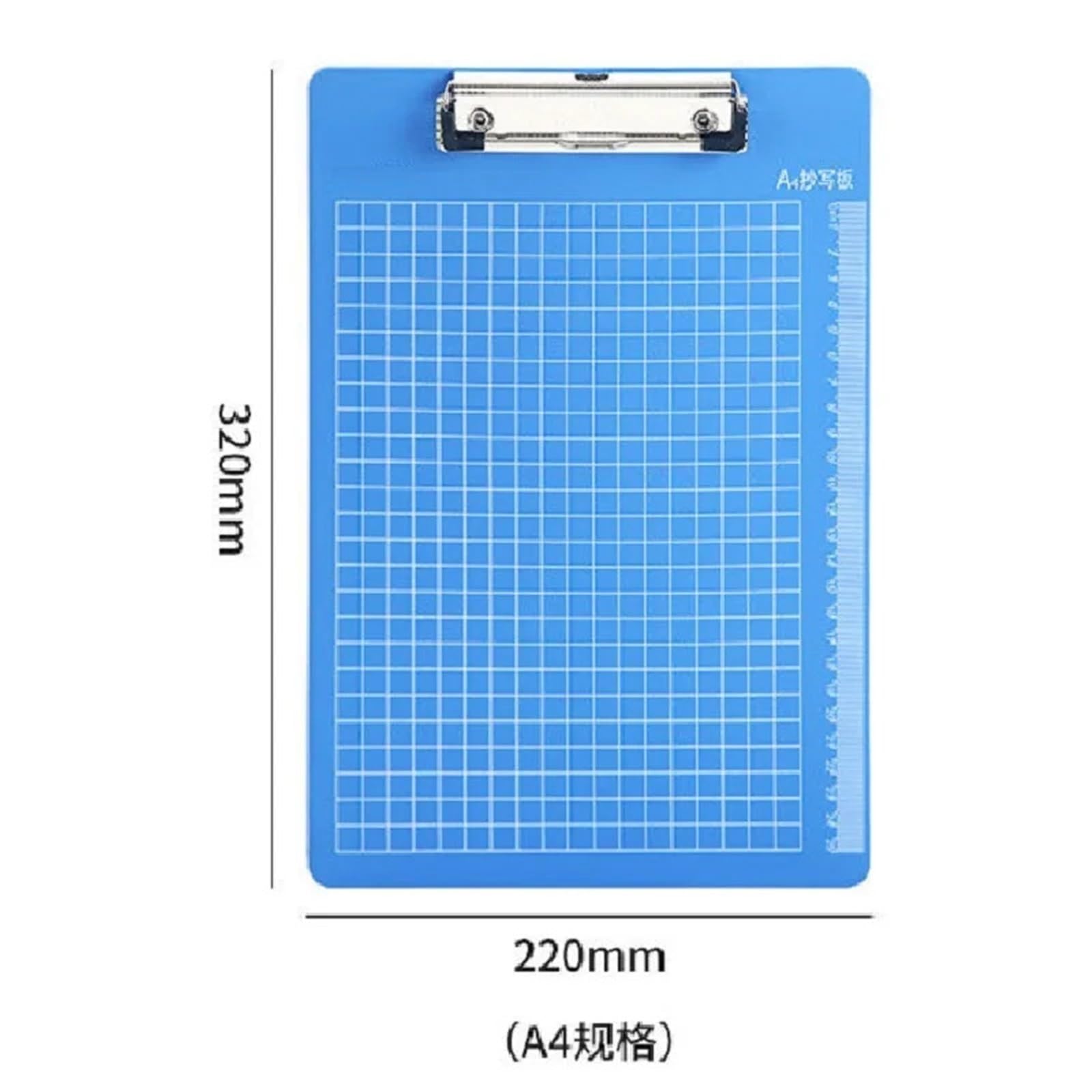 Porte Bloc Porte-documents en plastique A4, fournitures de bureau durables for enseignants Pour usage de bureau(Blue 5 Pcs)