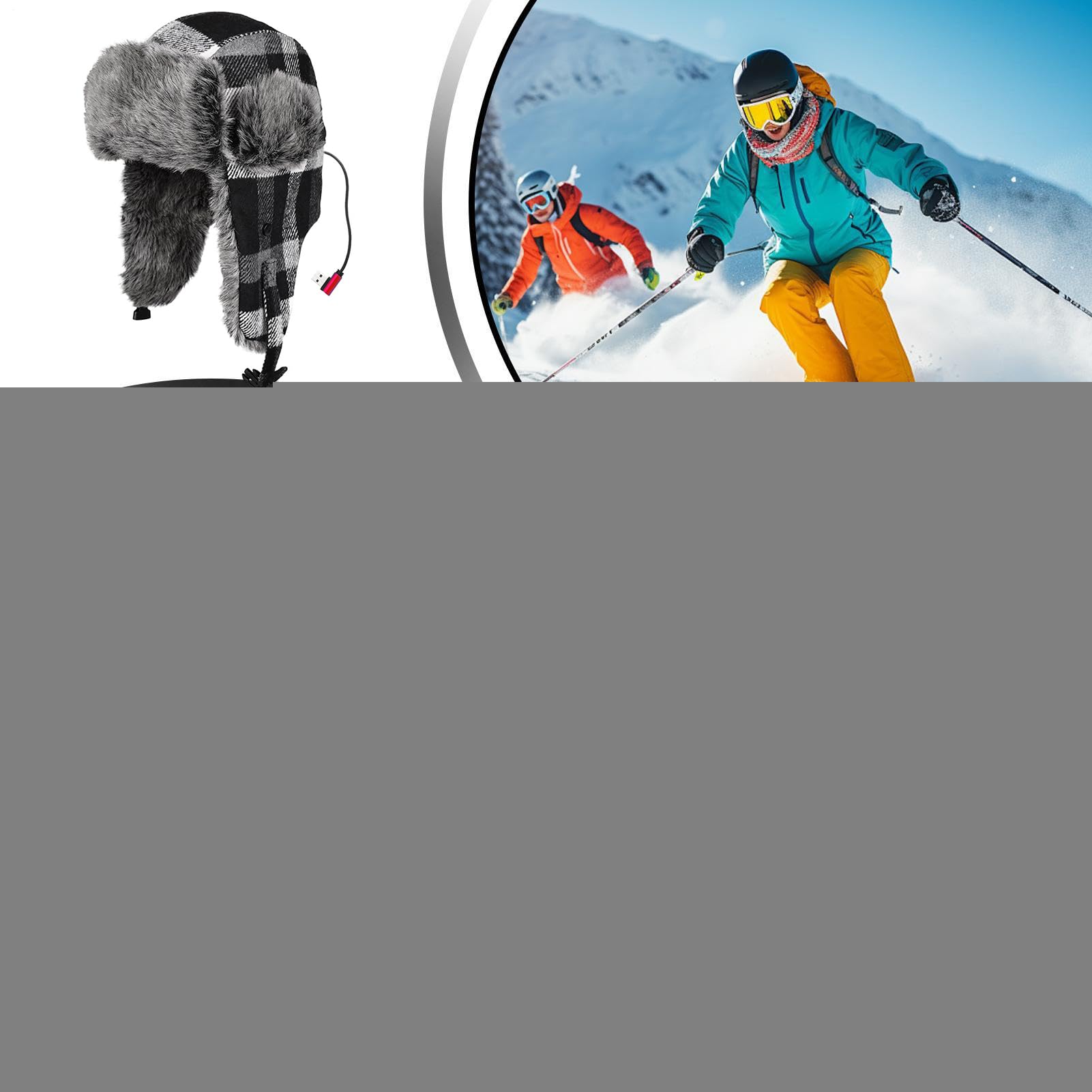 Gorro Ushanka con calefacción, felpa de tres ajustes, gorro de trampero térmico para invierno, para viajes, ciclismo, caminar, pesca, mujeres, adultos, adolescentes, él y ella