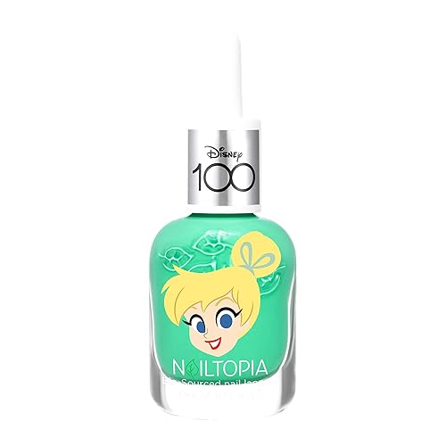 Nailtopia Tinker Belle - Esmalte de uñas de origen biológico sin virutas de la colección Disney Tinker Belle, esmalte con infusión de