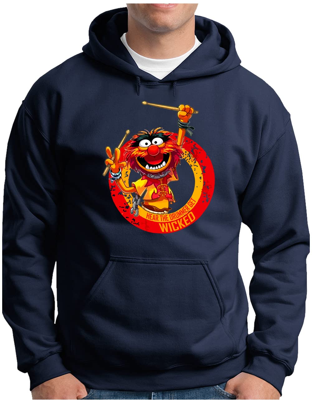 Sweat à capuche homme Drums Heavy Metal pull chaud ample coupe confortable S-4XL - 4
