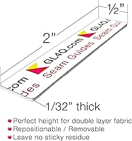 Vista 6 de Guidelines4quilting guías de costura, 0.5 x 2 x 0.03125 pulgadas, paquete de 6