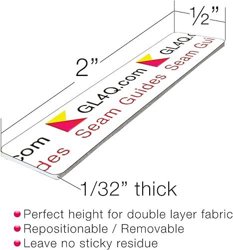 Miniatura 6 de Guidelines4quilting guías de costura, 0.5 x 2 x 0.03125 pulgadas, paquete de 6