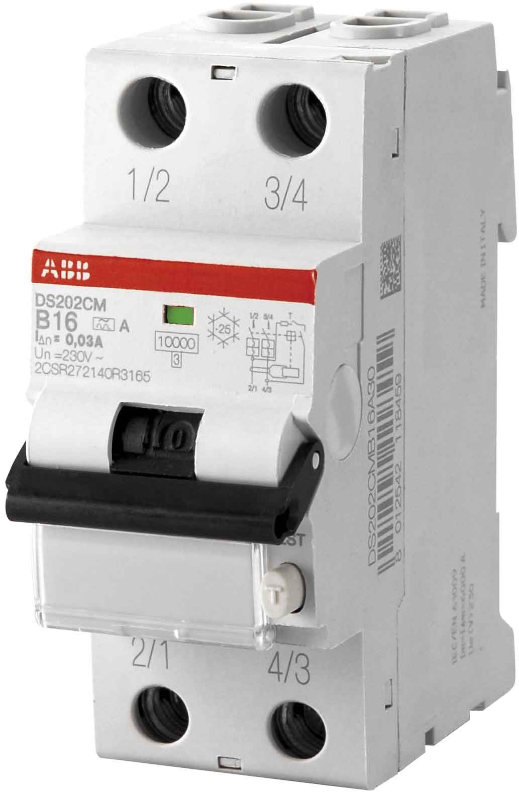 ABB Stotz S&J FI/LS-Schalter DS202CMA-B16/0,3