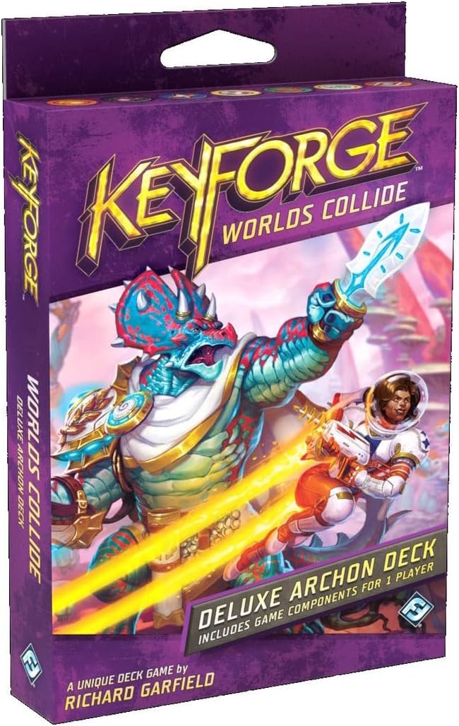 KeyForge Worlds Collide Deluxe Deck Expansion | Fast-Paced Card Came | Strategy Game for Adults and Teens | Ages 14+ | 2 Players | Average Playtime 45 Minutes | Made by Fantasy Flight Games