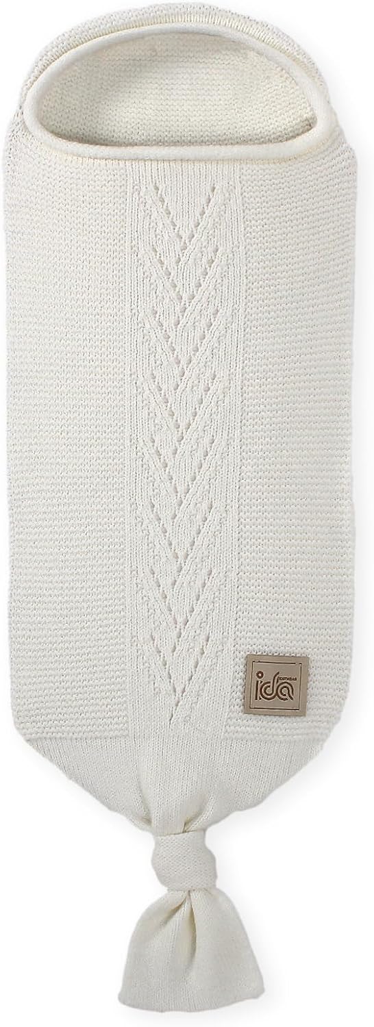 Cocoon Baby Blanket – Soft Hattush Yarn Baby Swaddle Sack (Stone) - Image 3