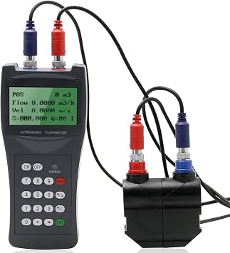 Flow Meter Portable, Digital Liquid Flow Meter flowmeter, DN50-DN700 Peak Flow Meter for sea Water Industrial Wastewater,M2