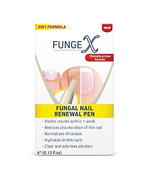FungeX Nail Renewal Pen | Reduces Discoloration of the Nail | Normalizes Toenail Thickness | Hydrates Brittle Nails with Clear and Odorless Solution