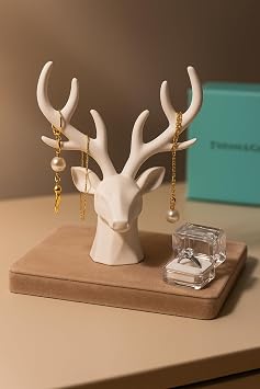 Decorative Jewelry Stand & Wall Ornament with Deer Figure   Minimalist & Elegant Design