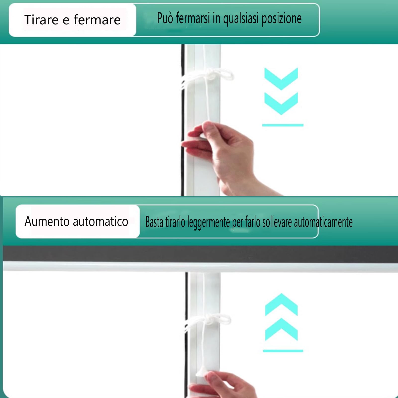 Tenda A Rullo A Senza Fili Con Molla,Tende Avvolgibile Isolante Termico per Finestre,Impermeabile,per Soggiorno,Camera da Letto,Personalizzate,Larghezza x Altezza (160cm x 140cm)