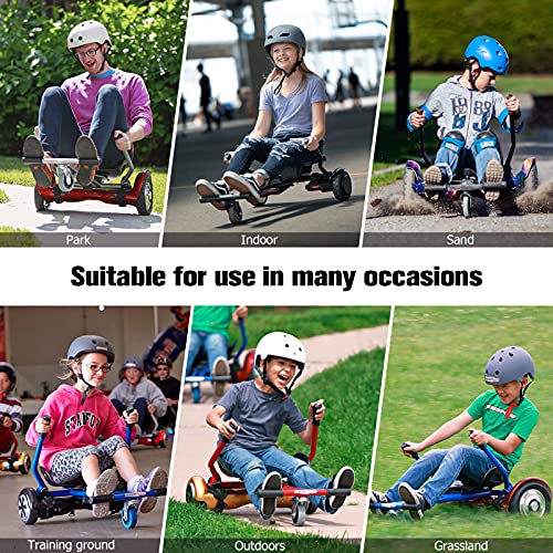 TTDC Acessório de assento Hoverboard, armação ajustável de acessórios para Hoverboard com freio de s