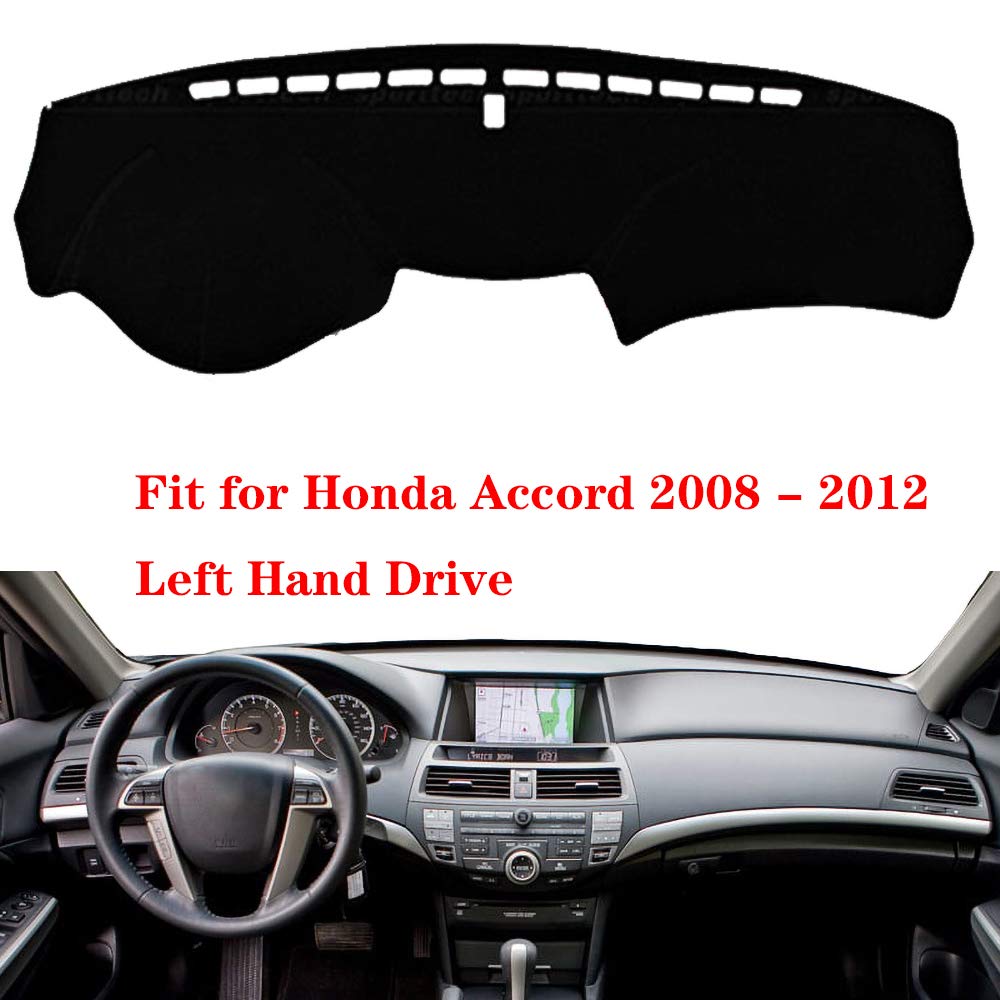 N2Qnice Car Auto Dashboard Cover Compatible with Honda Accord 2008 2009 2010 2011 2012 Left Hand Drive Dashmat Pad Carpet Dash Mat