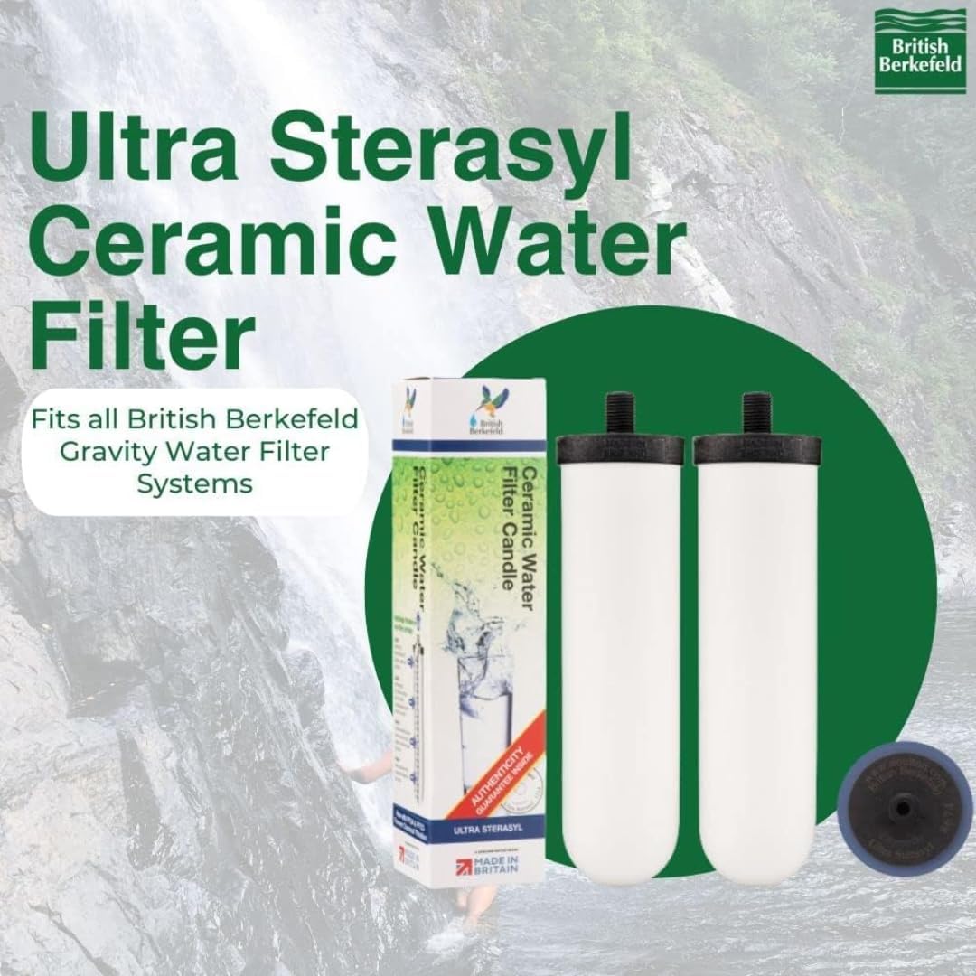 British Berkefeld Doulton W9361139 Gravity Countertop Water Filtration System 2.25 Gallons Made in UK