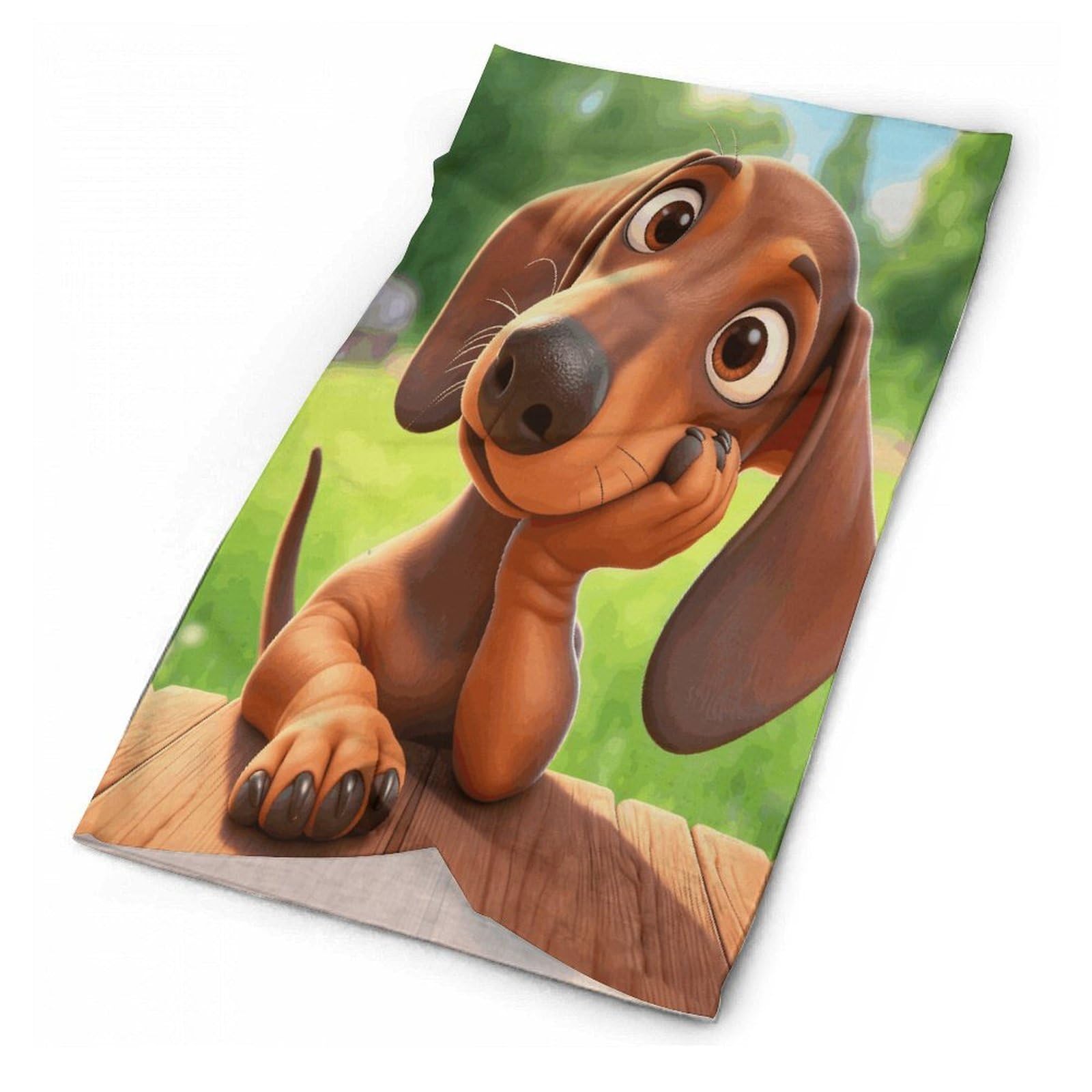 Playful Dachshund Neck Gaiter Cooling Face Mask for Adult