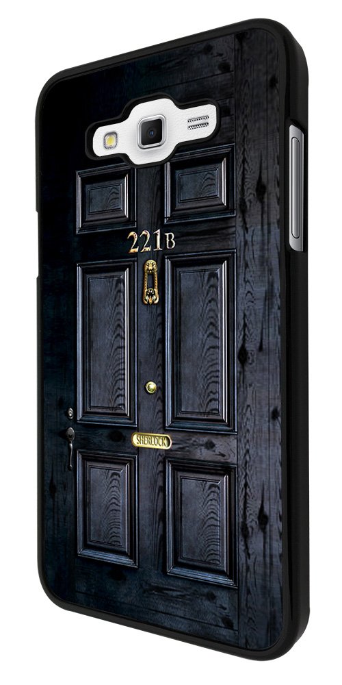 1564 - 221B Sherlock Door Design For Samsung Galaxy Core Prime G360 Fashion Trend CASE Back COVER Plastic&Thin Metal - Black