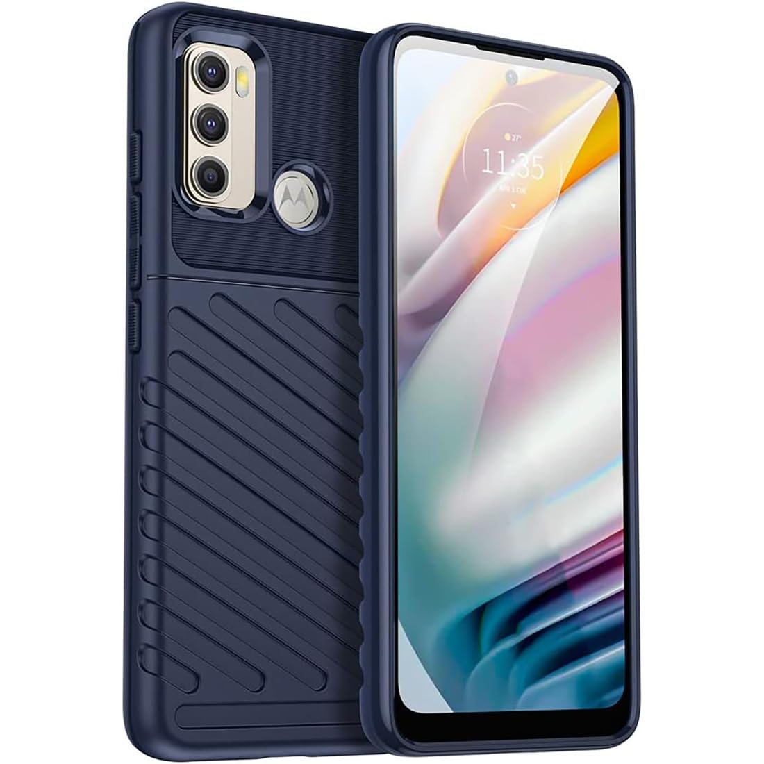 Casotec Shockproof Back Cover Case | 360 Degree Protection | Protective Design | Anti-Scratch Tough Slim TPU Case for Motorola Moto G60 4G / G40 Fusion 4G (Blue) (B0CCVXCL3Y) Amazon Price History, Amazon Price Tracker