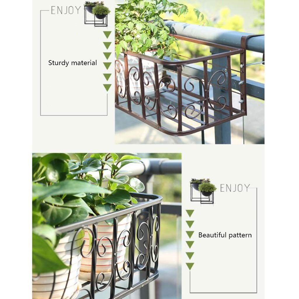 Jardinería Soporte Para Maceta De Jardinera De Barandilla Colgante Bastidores De Cesta De Flores De Hierro Estante De Plantas En Maceta Expositor Macetas Decoración Cerca Porche Del Balcón Huertos urb