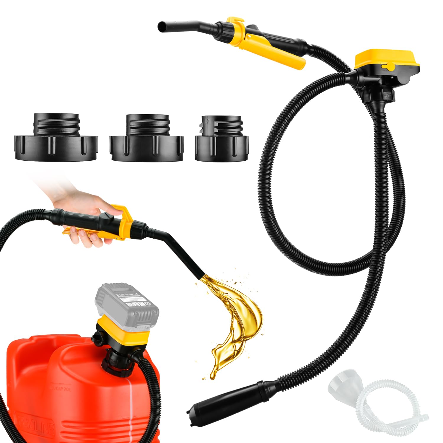 Photo 1 of VONEU Cordless Fuel Transfer Pump Compatible with DeWalt 20V Milwaukee 18V Battery,3.2 GPM Flow,Portable Electric Pump Compatible with Low- Voltage Protection Function Ideal for Diesel, Gasoline