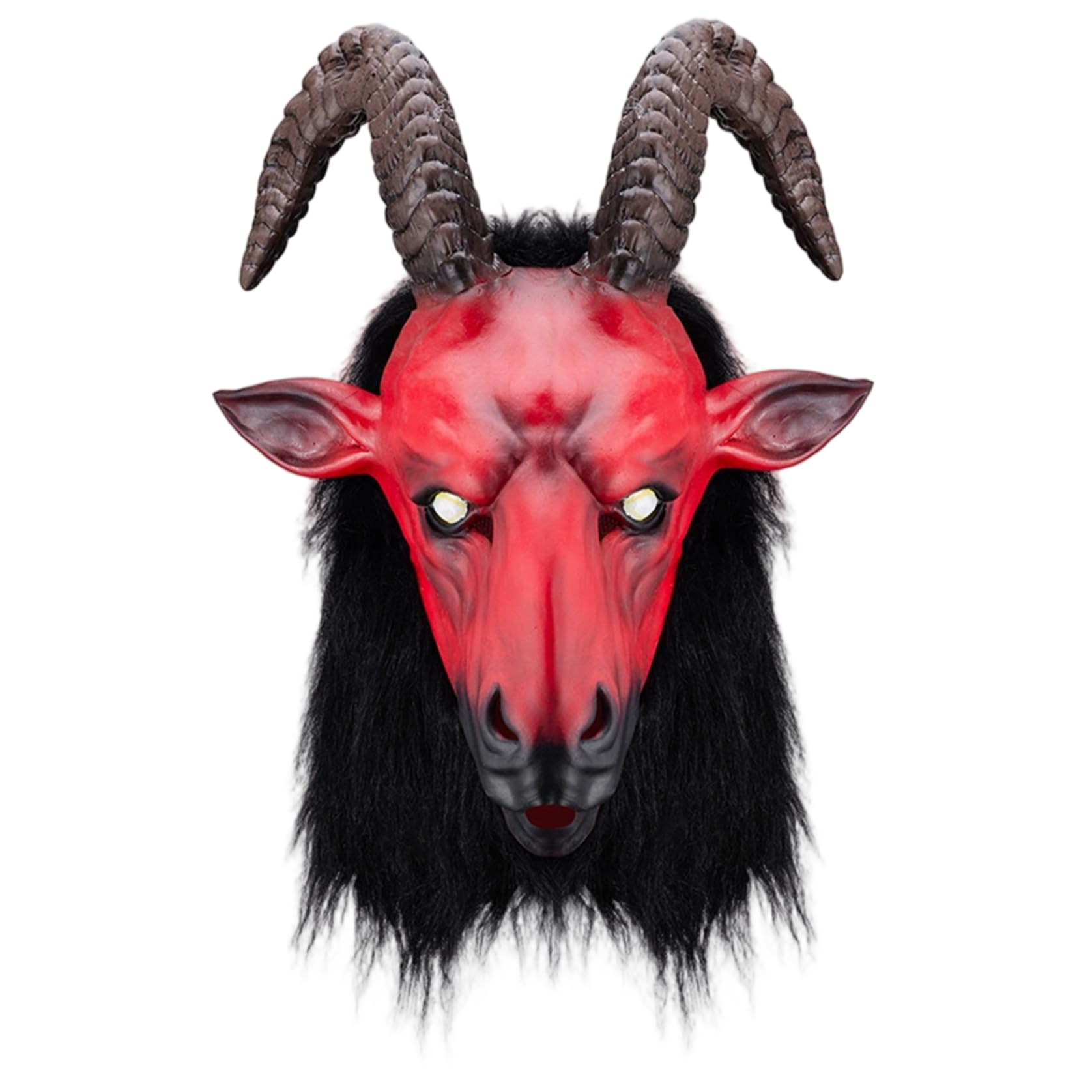 Yvocuyn Devil Mask - Scary 3D Full Head Horn Goat Mask, Monster Demon Halloween Costume for Easter Halloween Cosplay Party