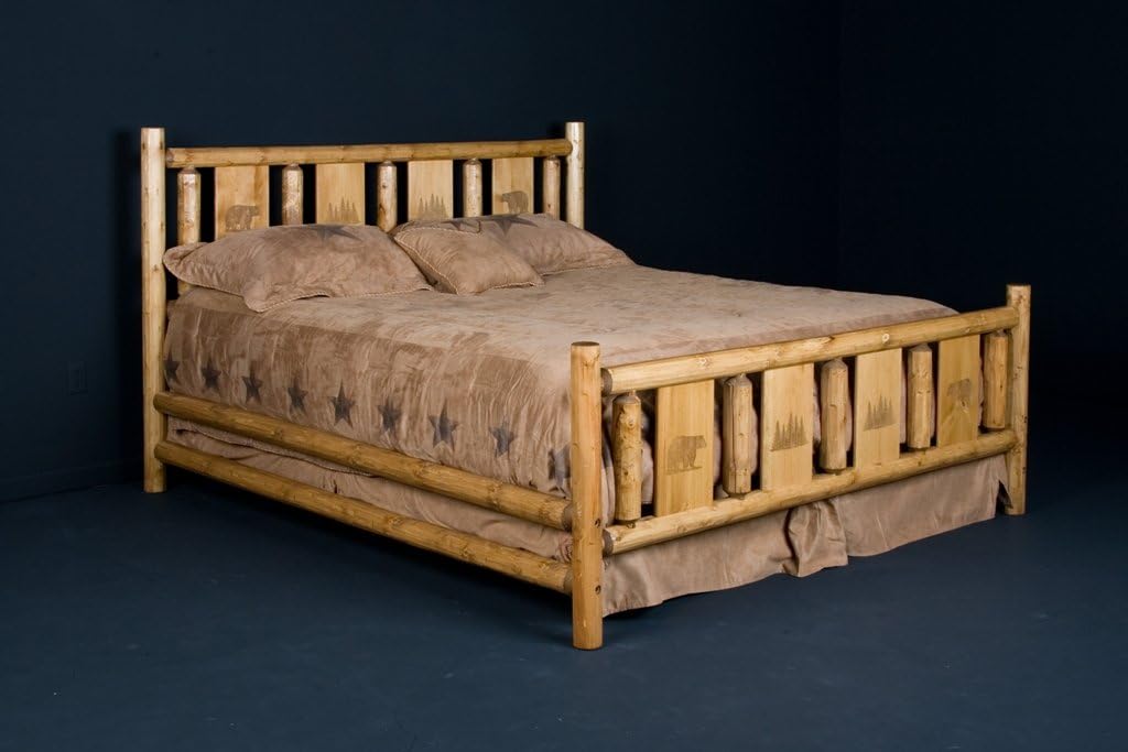 Viking Log Furniture Montana Conventional Headboard Twin Clear Finish Home & Kitchen