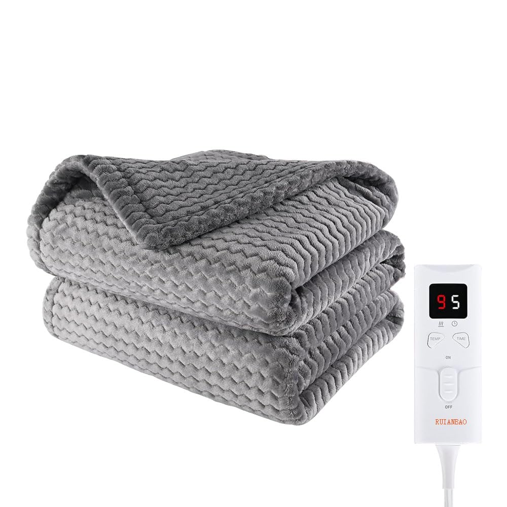 Manta eléctrica con 9 niveles de calor y apagado automático con protección contra sobrecalentamiento, manta térmica lavable a máquina, regalo para mujeres