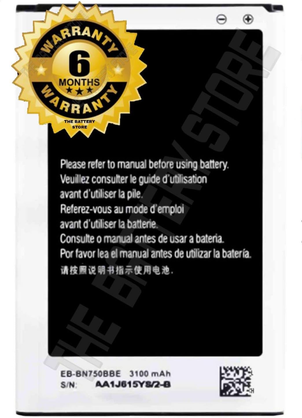Original EB-BN750BBC/BBE Battery for Samsung Galaxy Note 3 Neo 3100mAh Battery with 6 Months Warranty*****(Original Battery 00189)