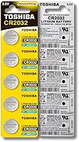 Vista 2 de Toshiba Cr2032 - Batería de celda tipo moneda de litio de 3V, paquete de 5
